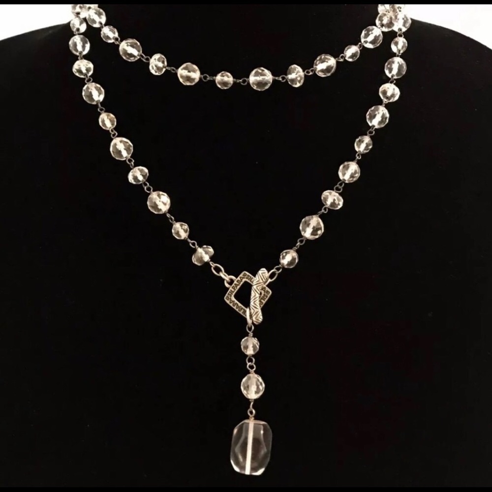 Silpada Sterling Silver Glass 35” Necklace N1503